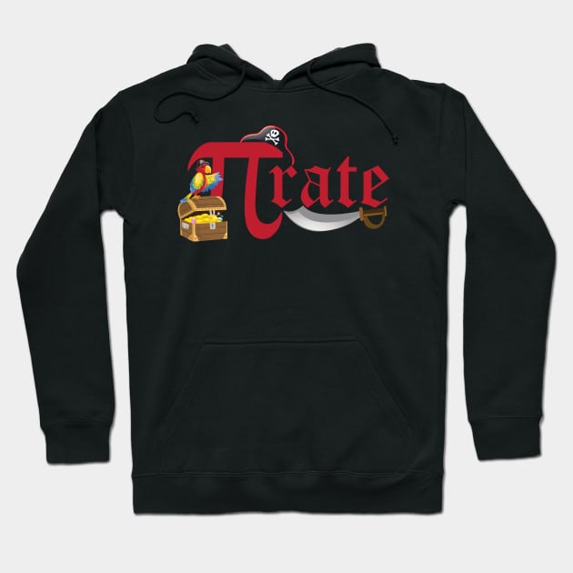 'Pi-Rate Math Pun' Funny Math Gift Shirt Hoodie by ourwackyhome